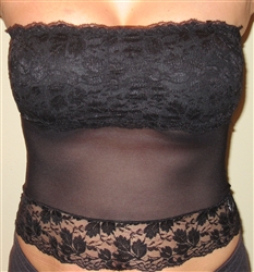 Lace Bandeau Tube Top with removable cookies