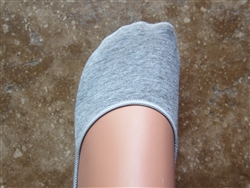 Gray No Show Liner Socks