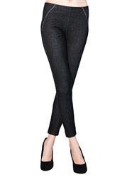 Skinny Jean Fashion Leggings with Leopard Pockets Jeggings by Yelete