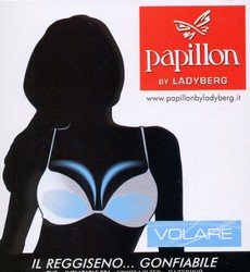 Exclusive air padded Push-up bra with "inflate-deflate" volume adjustment system by Papillon