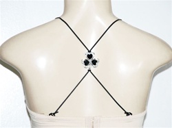 Triple heart flower back bra strap